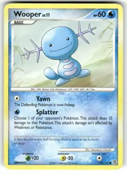Wooper 118/132 Common Secret Wonders Pokemon Damaged - Image 1