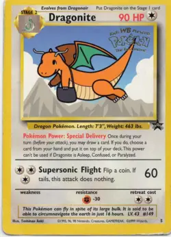 Dragonite 5 Promo Wizards Black Star Promos Pokemon Damaged - Image 1