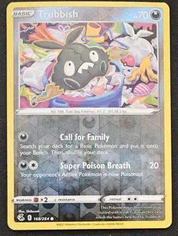 Trubbish 168/264 SWSH Fusion Strike Reverse Holo Pokemon TradingCardGame 2021 NM - Image 1