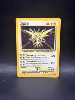 Pokemon TCG Zapdos Base Set 16/102 Holo Unlimited Holo Rare - Image 1