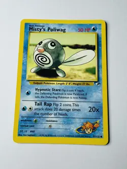 Misty's Poliwag 87/132 NM Gym Heroes Common Pokemon - Image 1