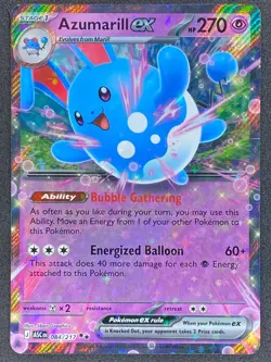Pokemon Azumarill ex 084/217 ASC Ascended Heroes NM - Image 1