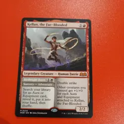 Magic: The Gathering Wilds of Eldraine Mythic Card Kellan, the Fae-Blooded - Image 1