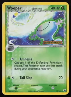 Wooper (Delta Species) 71/101 LP - Pokemon Dragon Frontiers Common - Image 1