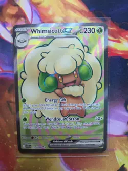 WHIMSICOTT EX 157/086 Holo Ultra Rare White Flare Pokemon Near Mint - Image 1