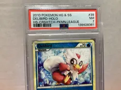 2010 Delibird 39/123 Holo Vintage Heartgold & Soulsilver PSA 7 Pokemon TCG - Image 2