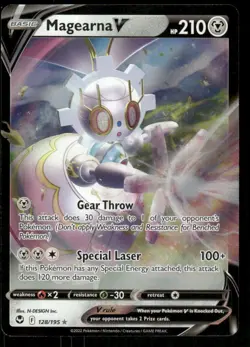 Magearna V 128/195 Holo V Rare Silver Tempest Pokemon NM/M - Image 1