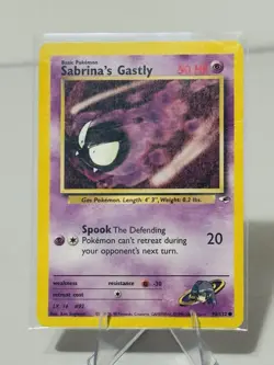 Sabrina's Gastly 93/132 Common Gym Heroes Pokemon - Image 1