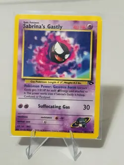 Pokemon TCG Sabrina's Gastly 97/132 Common Gym Challenge Unlimited DMG - Image 1