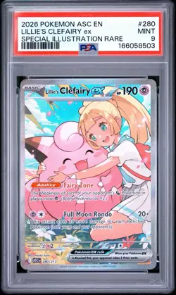 2026 POKEMON ASC SPECIAL ILLUSTRATION RARE #280 LILLIE'S CLEFAIRY EX PSA 9 - Image 1