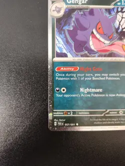 2024 Pokemon TCG Gengar 057/091 Uncommon Cosmos Holo Trick Or Trade Stamp A3 - Image 2