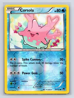 Corsola 29/122 Common BREAKpoint Pokemon Reverse Holo Lightly Played - Image 1