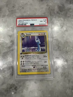 1999 Pokemon French Draco Dragonair 1st Edition #18 PSA 8 - Image 1