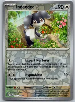 Indeedee 153/198 Rare Scarlet & Violet Pokemon Reverse Holo Near Mint - Image 1