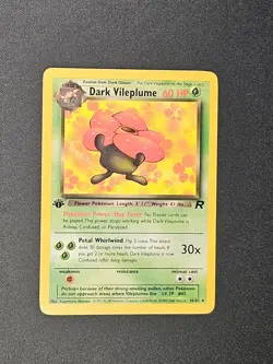 Pokemon TCG Dark Vileplume 30/82 1st Edition Team Rocket Rare Holo Vintage Card - Image 1