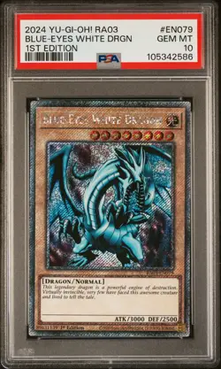 2024 YU-GI-OH! RA03-QUARTER CENTURY BONANZA 1ST ED BLUE-EYES WHITE DRAGON PSA 10 - Image 1