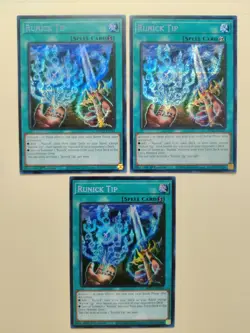 3x Runick Tip MP23-EN241 Secret Rare 1st Edition LP - Image 1