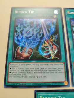 3x Runick Tip MP23-EN241 Secret Rare 1st Edition LP - Image 2