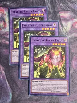 Yugioh! 3x Freki the Runick Fangs DABL-EN041 Common 1st Ed NM - Image 1