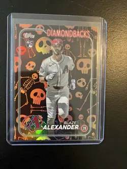 2024 Topps Update Series - Blaze Alexander #US197 Skeleton Foil /50 (RC) Orioles - Image 4