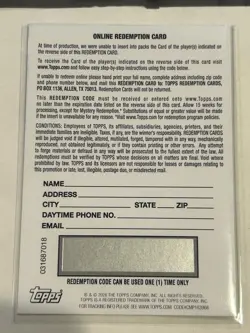 2026 Topps Series 2 Nolan McLean #214 Flagship Real One Auto Gold Redemption /50 - Image 2