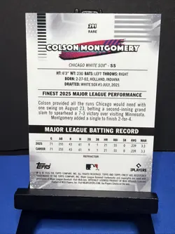 Colson Montgomery 2026 Topps Finest MLB RC Refractor Rookie Rare #291 White Sox - Image 2
