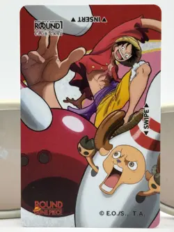 Round 1 x One Piece Collab Promo Club Card Monkey D. Luffy and Tony Tony Chopper - Image 1