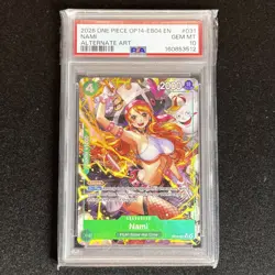 Nami Alt Art OP14-031 PSA 10 – One Piece Azure Sea's Seven - Image 1