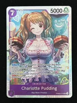 Charlotte Pudding Big Mom Pirates Character One Piece TCG PRB02-010 SR Near Mint - Image 1