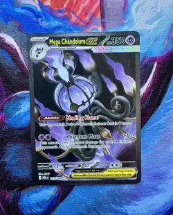 Mega Chandelure ex 115/084 Me05: Pitch Black Holo - Image 4