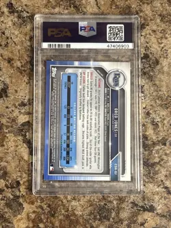 GREG JONES 2019 Bowman Draft Chrome 1st Green Refractor AUTO #11/99 PSA 9 RC MIL - Image 2