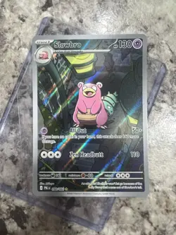 Pokemon TCG Slowbro 090/084 Pitch Black Illustration Rare Full Art Holo - Image 1