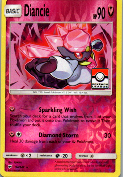Diancie - 94/147 (Pokemon League) Promo League & Championship Cards 094/147 LP - Image 1