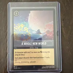 A Whole New World 195/204 Disney Lorcana The First Chapter Cold Foil Card NM - Image 1