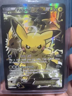 Pokemon Pikachu EX XY124 Black Star Promo Holo Rare LP/MP XY Promo Card - Image 1
