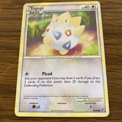 Pokemon TCG Togepi Non-Holographic Card 70/90 Undaunted - Image 1
