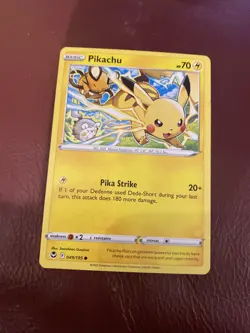 Pokemon Pikachu TCG Silver Tempest Card 049/195 Regular Common - Image 1