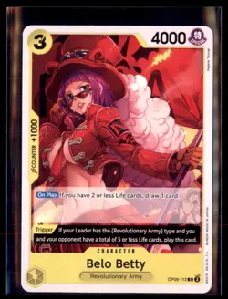 One Piece CCG Belo Betty OP09-112 Emperors in the New World 4 card lot - Image 1