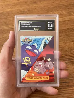 TV13 109 Koffing 110 Weezing TOPPS Pokemon Card 1999 Nintendo Graded GMA 8.5 - Image 1