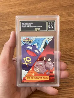 TV13 109 Koffing 110 Weezing TOPPS Pokemon Card 1999 Nintendo Graded GMA 8.5 - Image 2