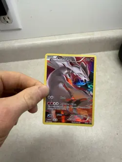 Pokemon TCG 2015 Reshiram Black Star Promo XY74 Full Art Holo Card LP Condition - Image 1
