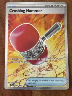 Pokemon TCG Crushing Hammer 105/084 Me05: Pitch Black Ultra Rare NM Card - Image 1