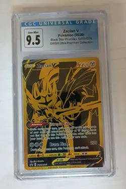 Zacian V SWSH076 SWSH: Sword & Shield Promo Cards Holo Mint 9.5 - Image 1