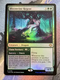 MTG 2025 Tarkir: Dragonstorm: Bloomvine Regent Claim Territory (0136) Foil - Image 1
