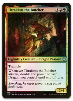 Thrakkus the Butcher #295 (Foil) (NM) Baldur's Gate CLB Magic MTG - Image 1