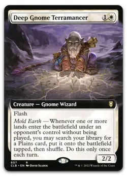 Deep Gnome Terramancer (Extended Art) #607 (LP) Baldur's Gate CLB Magic MTG - Image 1