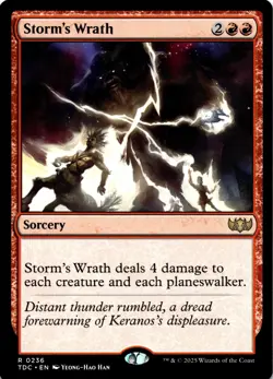 MTG Storm's Wrath NON-FOIL NM 236 Commander: Tarkir: Dragonstorm - Image 1