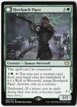 Magic Howlpack Piper Innistrad: Crimson Vow [VOW - 205] NM Rare - Image 1