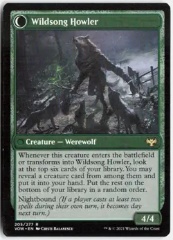 Magic Howlpack Piper Innistrad: Crimson Vow [VOW - 205] NM Rare - Image 2