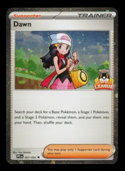 Pokemon Card Dawn 087/094 Ultra Ball League Promo Holo Asia PFL Stamped NM 2025 - Image 1
